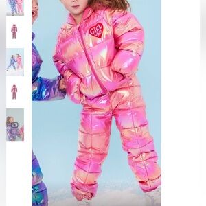 Lola + the boys pink rainbow metallic snow set